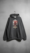 Oversized Hoodie With Geometric Slogan